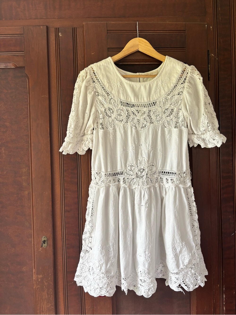 LoveShackFancy White Eyelet Lace Mini Dress ( Julie Dress)